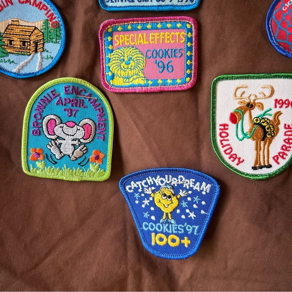 Vintage 90s Girl Scout USA Vest Brownie Medium Nation’s Capital Patches Pin - Picture 5 of 12